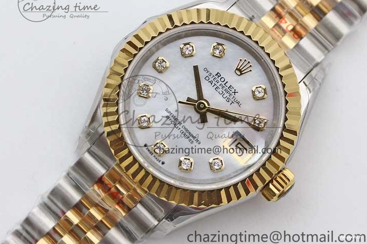 279179 TWF Best YG White SS NH05 Diamonds Bracelet Datejust Jubilee Dial 28mm Markers Edition SS on YG 0408